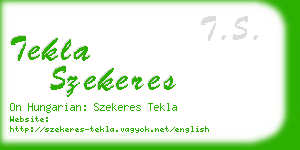 tekla szekeres business card